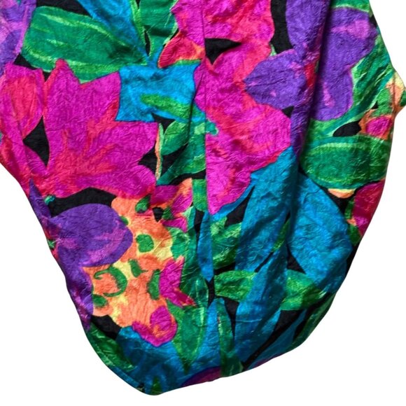 SlimSuit Vintage Floral Ruched One Piece Swimsuit Halter Tie Retro Shaping 10 - Picture 5 of 11